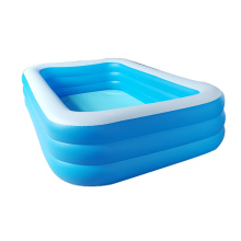 Piscina infantil de paredes grossas fácil de inflar Piscina inflável à beira-mar com base de proteção removível e almofada de piscina